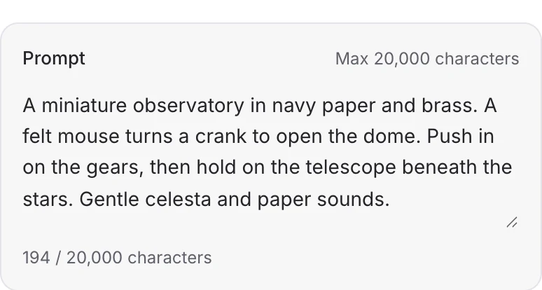 An original scene brief in Mozify with Gemini Omni Flash 1.1 selected